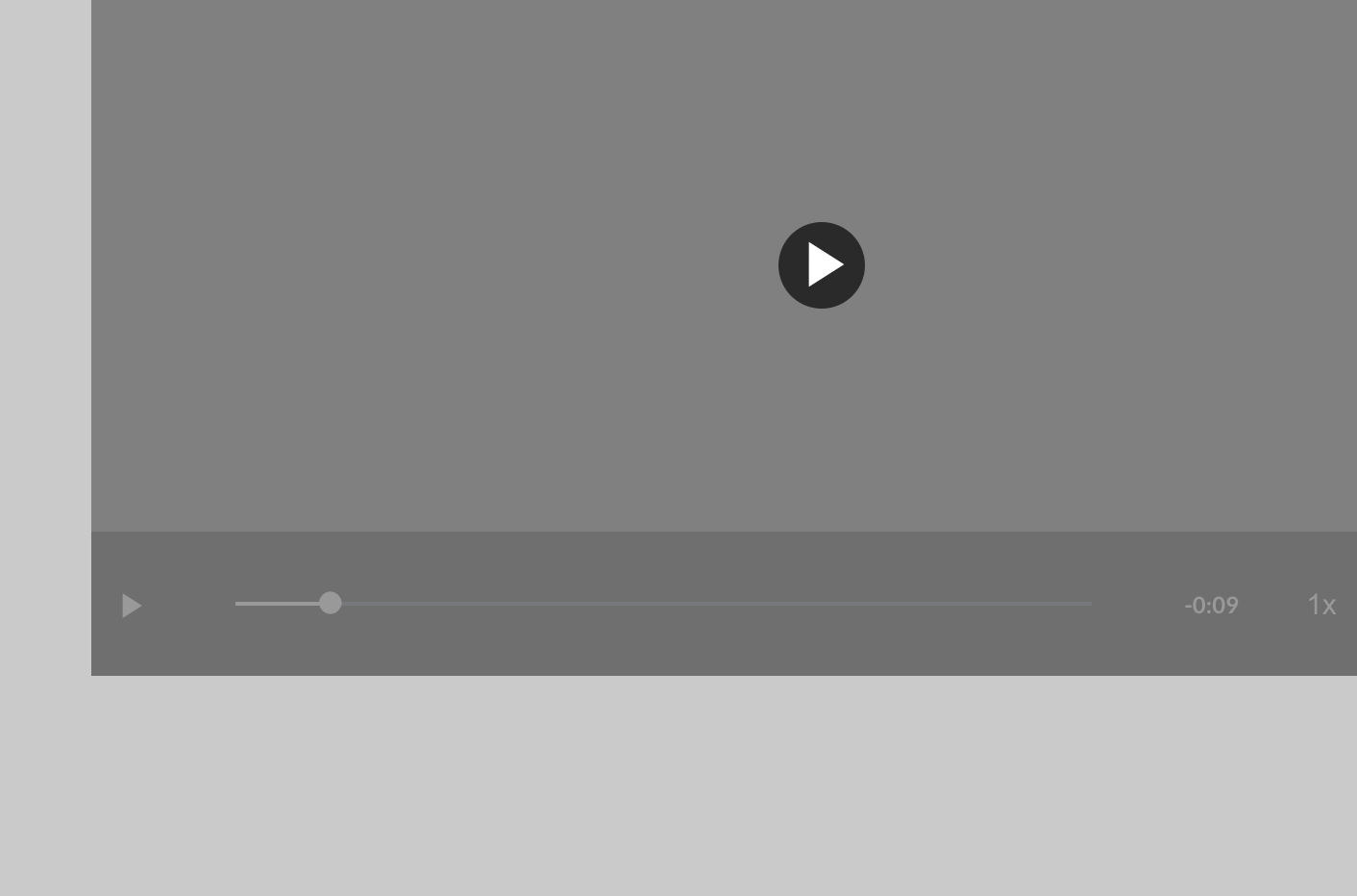 Video player: lower opacity of controls when paused