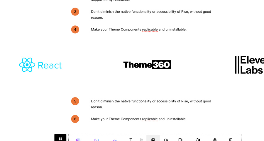Slick.js in Rise 360